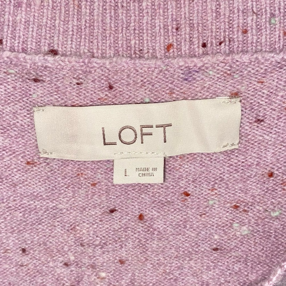 LOFT Pink Sweater, Size Large - Picture 8 of 11